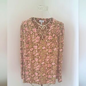 Jessica Simpson Floral Cottagecore Blouse, Size XXL.